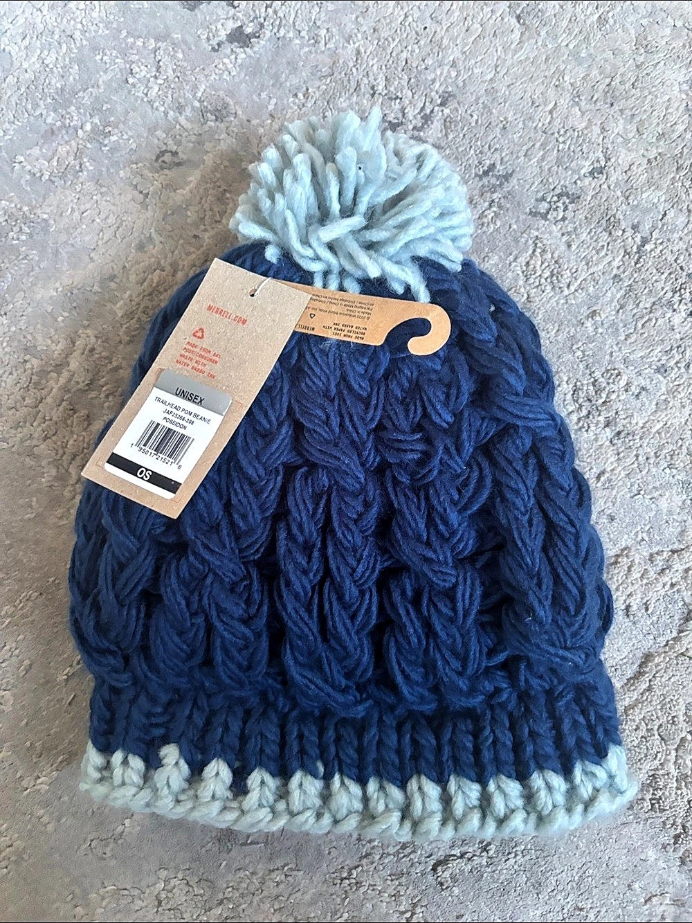 UNISEX Blue Pom-Pom Knit Hat NWT